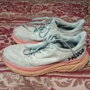 Hoka Women's Blue and Coral Athletic Shoes